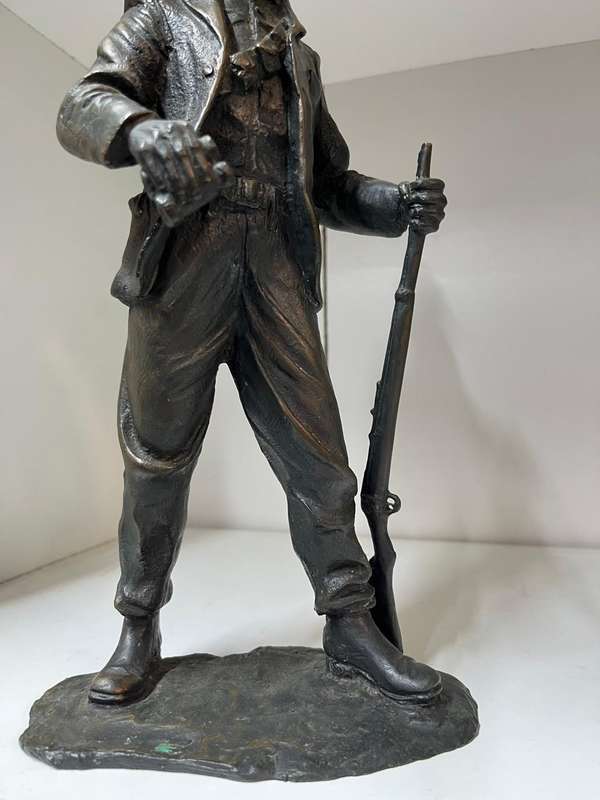 Boer War : Rare Bronze of Boere Verkenner Danie Theron by Phill Minnnaar ( 33 cm )