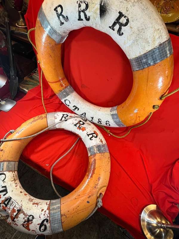 Pair of Life Buoys from a ship
