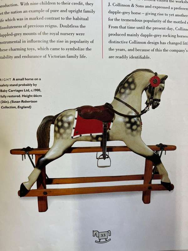 Rare Victorian Rocking Horse ( 124 x 35 x 116 )