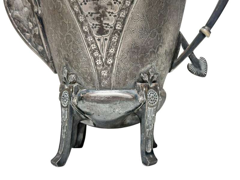 Rare Read and Barton Silverplated Tea/Cofffeepot set. Circa 1873