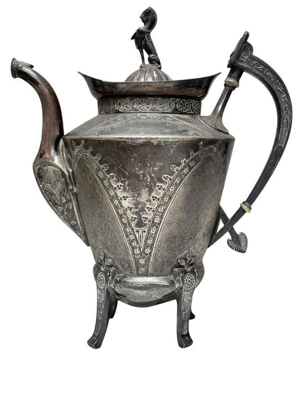 Rare Read and Barton Silverplated Tea/Cofffeepot set. Circa 1873