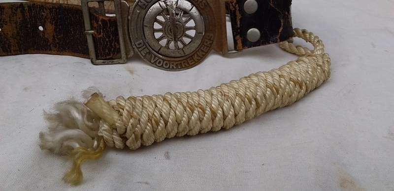 Vintage Voortrekker Belt with Rope and Whistle