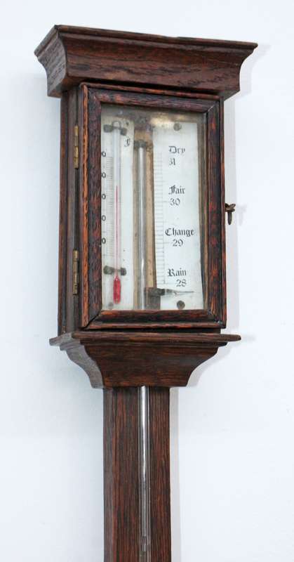 Victorian Mahogany Stick Barometer (95 cm )
