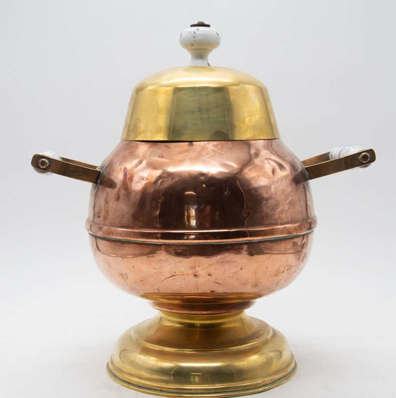 Dutch Copper/ Brass Doofpot ( 19th century , 34 cm )