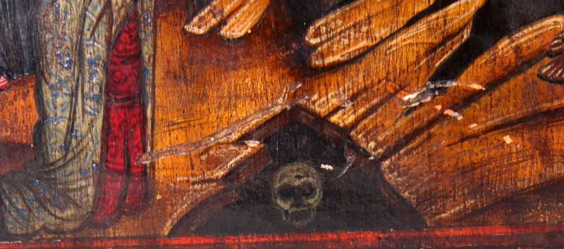 Rare Byzantine/ Russion Icon oil on panel: Crucifixion ( 34 x 26 cm )