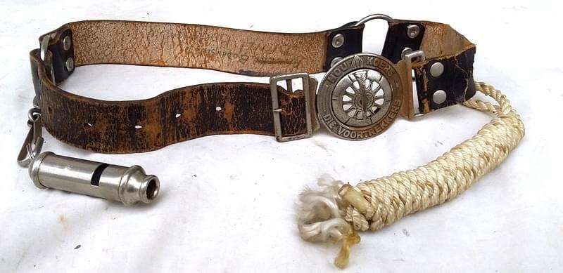 Vintage Voortrekker Belt with Rope and Whistle