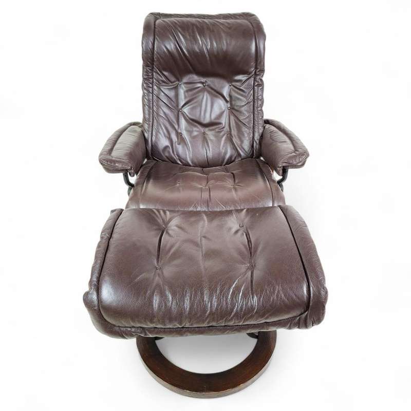 Ekornes Stressless Leather Chair and Footstool