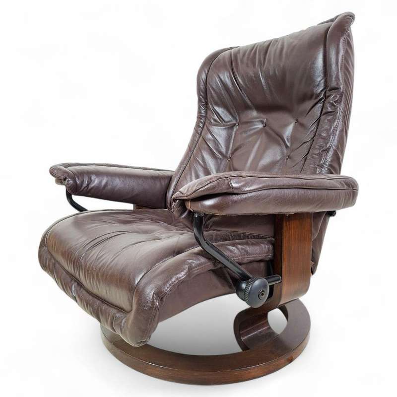 Ekornes Stressless Leather Chair and Footstool