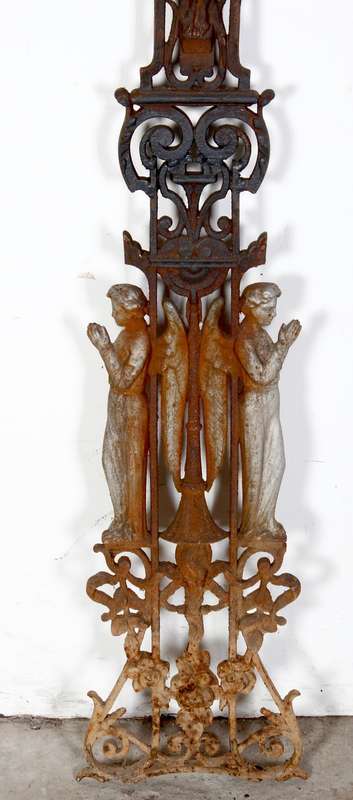 Rare Original Cast Iron Crucifix circa 1850 (156 x 85 cm )
