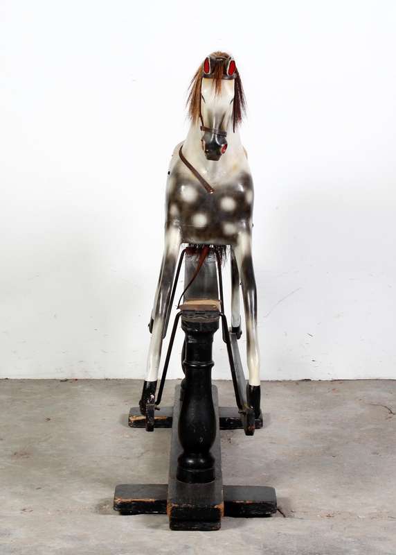 Rare Victorian Rocking Horse ( 124 x 35 x 116 )