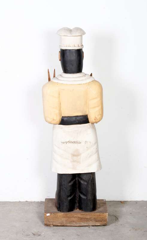 Vintage Wooden Chef Figurine ( 135 cm )