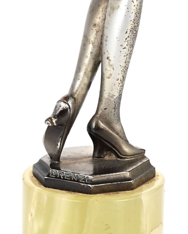 Art Deco Dancer by Joseph Lorenzl , Bronze ande Ivory on Onyx base . Signed 23 cm