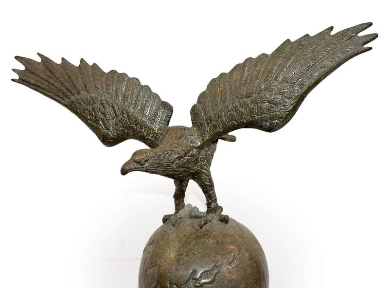 Rare Huge Bronze Eagle on a Globe ( 50 x 50cm )