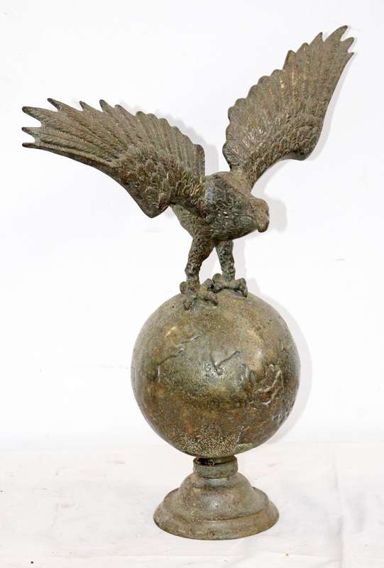 Rare Huge Bronze Eagle on a Globe ( 50 x 50cm )