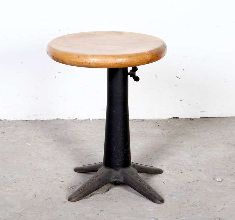 Rare Cast Iron Singer Chair