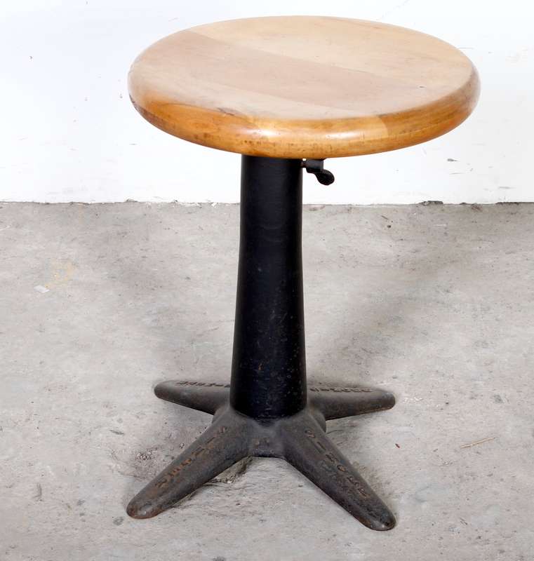 Rare Cast Iron Singer Chair