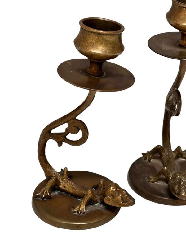 Pair of Brass Candelsticks ( 15 cm high)