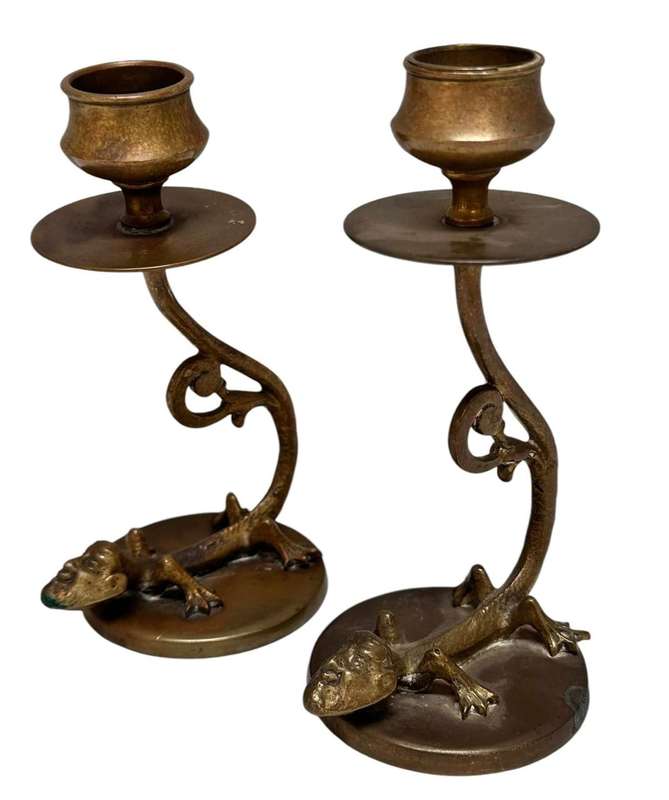 Pair of Brass Candelsticks ( 15 cm high)