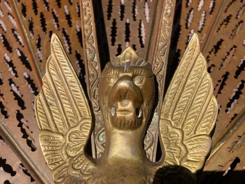 Rate Brass Peacock Firescreen ( 65 cm high , 95 cm wide open )
