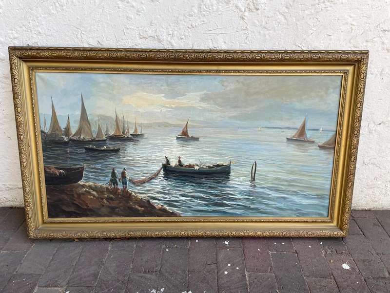 Huge Victorian Oil on canvass (138 x 80 cm )
