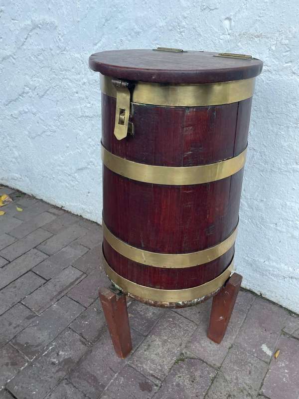 Cape Teak Waterbalie met Koperbeslag ( 85 x 35 x 35 cm )
