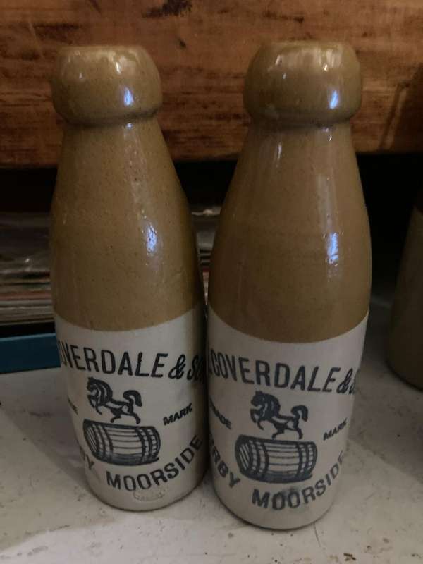 Collection of 10 Stoneware Ginger Bottles