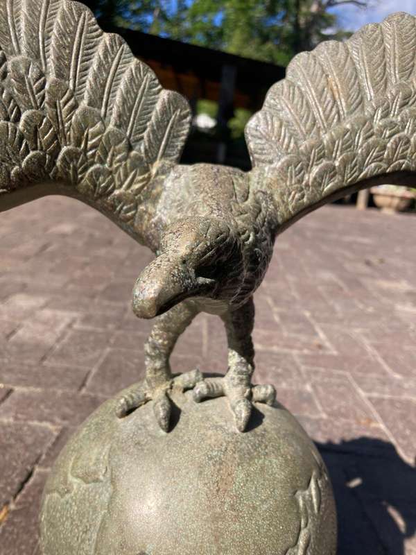 Rare Huge Bronze Eagle on a Globe ( 50 x 50cm )