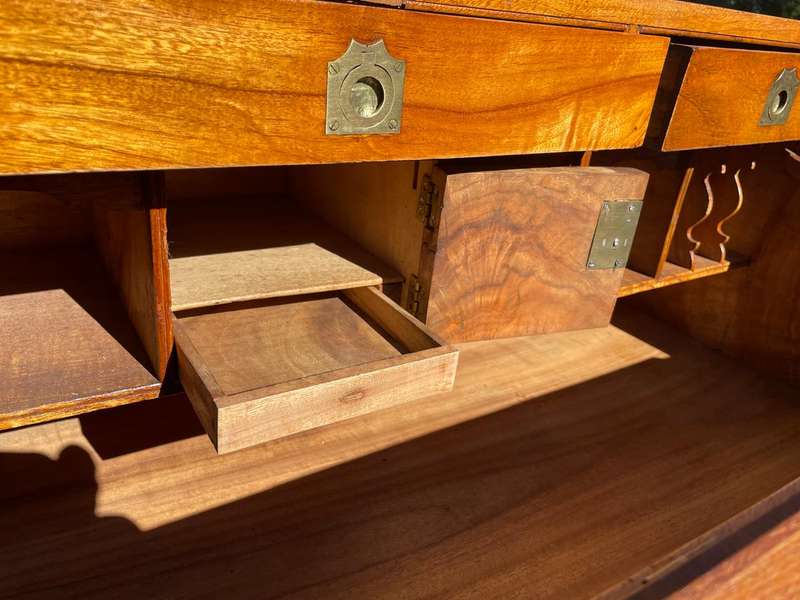 Rare Camphorwood Military Campaign Chest/ Secretaire on Chest ( 108 x 90 x 47 cm )