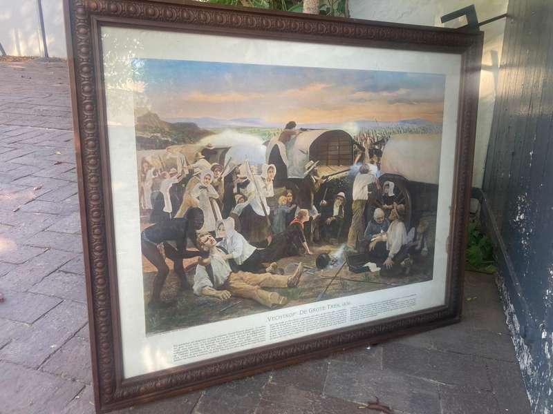 Rare Africana Print: Vechtkop (80 x 65 cm )