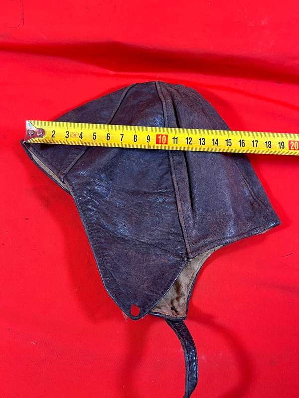 Leather Motorcycle Riding Helmet