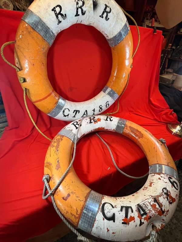 Pair of Life Buoys from a ship