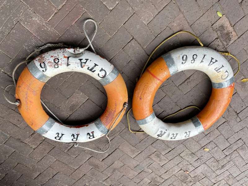 Pair of Life Buoys from a ship
