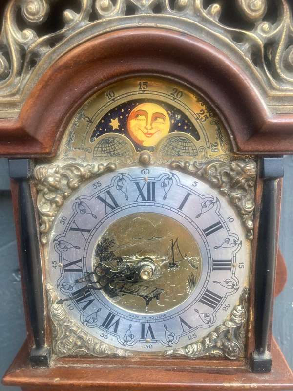 Rare Dutch Moonphase Wall Clock (50 cm , working )
