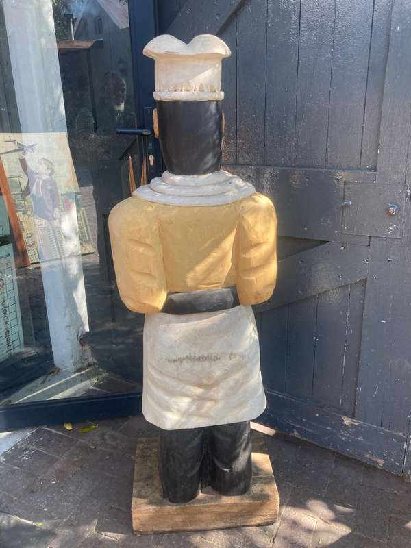 Vintage Wooden Chef Figurine ( 135 cm )