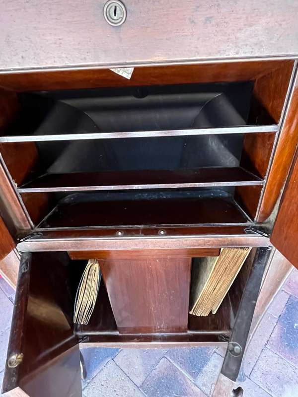 Oak Cased His Masters Voice Gramophone ( Working)