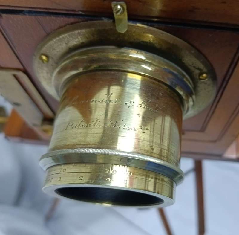 Antique Wood and Brass Victo Tripod Camera 1898.