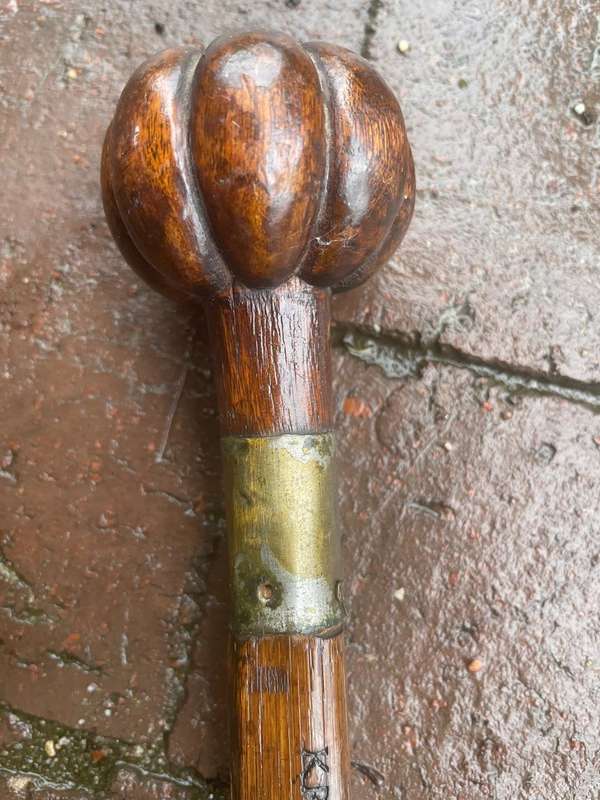 Boer War : POW Walking Stick St Helena 1901