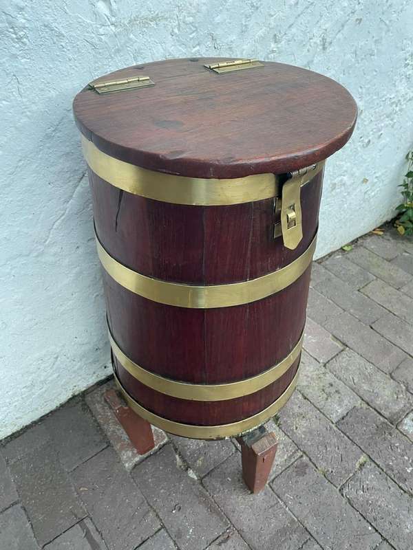 Cape Teak Waterbalie met Koperbeslag ( 85 x 35 x 35 cm )