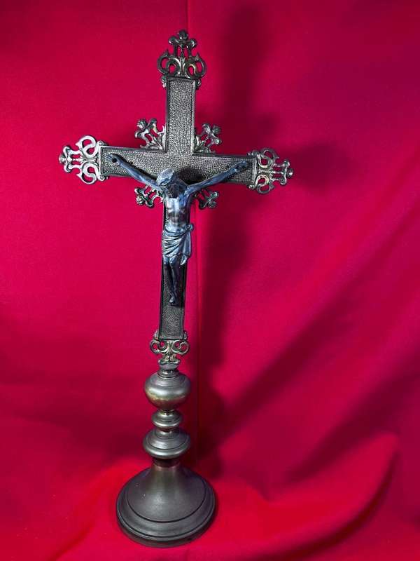Beautiful Brass and Metal Church Crucifix ( 52 cm )