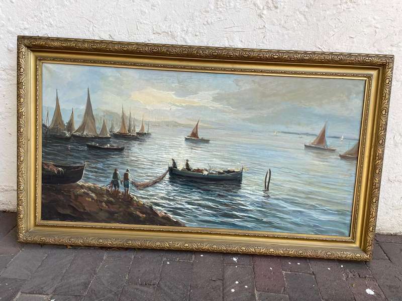 Huge Victorian Oil on canvass (138 x 80 cm )