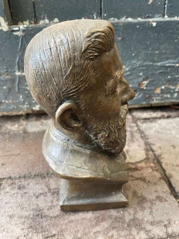 Boer War:Bronze Bust of Genl. De Wet ( Coert Steynberg) 18 cm