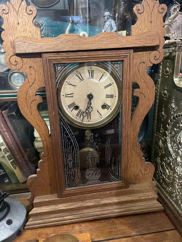 Oak Ansonia Mantelclock ( 52 cm , working)