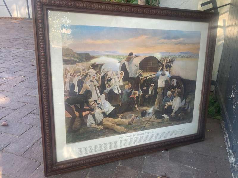 Rare Africana Print: Vechtkop (80 x 65 cm )