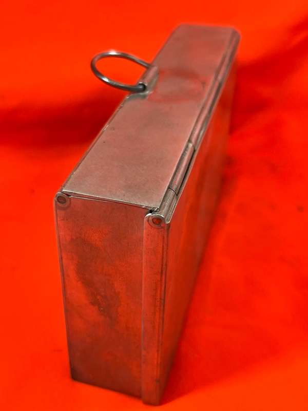 Rare Victorian Sandwich Box in Leather Case by James Dixon & Sons, Sheffield