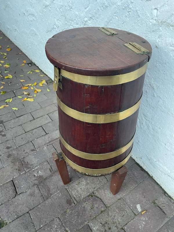 Cape Teak Waterbalie met Koperbeslag ( 85 x 35 x 35 cm )