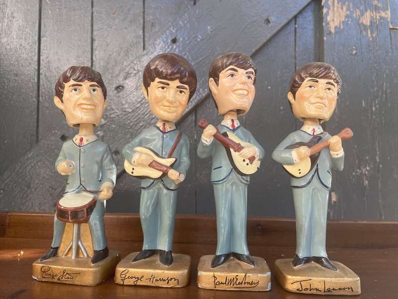 Rare set of Beatles Bubblehead Dolls circa 1964