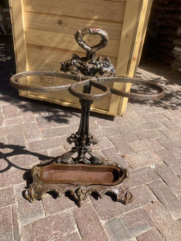 Rare Cast Iron Umbrella Stand