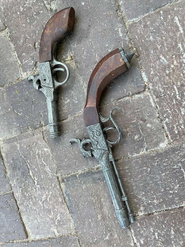 Pair of Flintlock Display Pistols