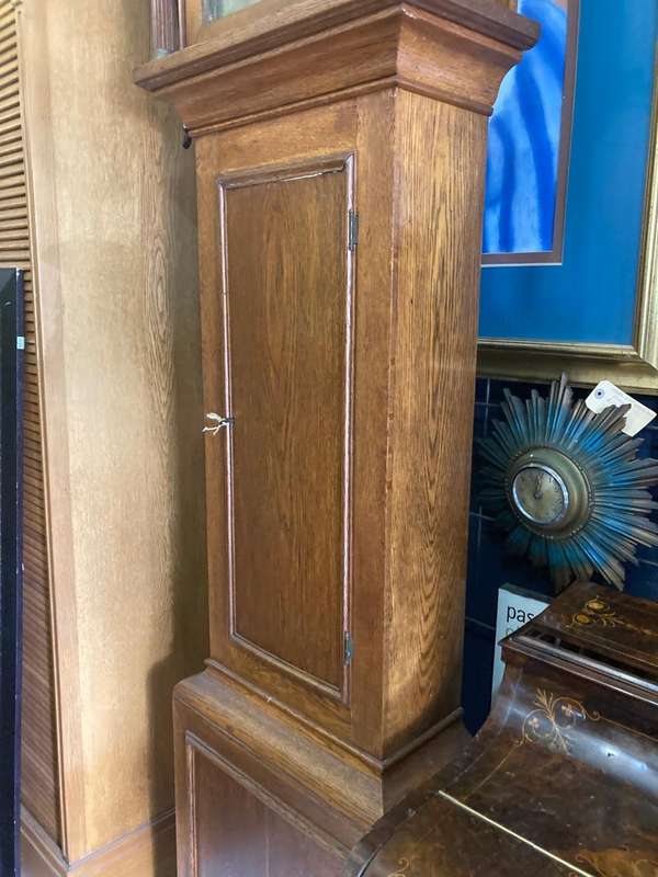 Rare Oak Longcase Clock circa 1780 , ( 212 c 53 x 26 cm )Working