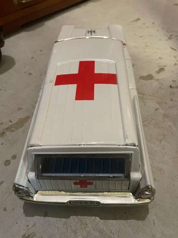 Rare Tinplate Ford Ambulans in original box